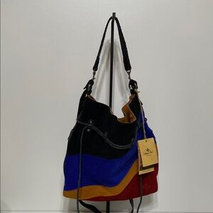 Patricia Nash Suede & Leather Colorblock Bag